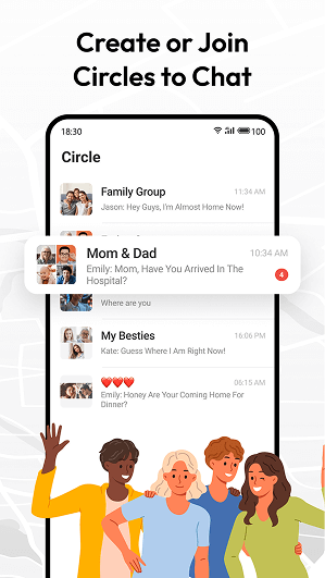 Create or Join Circles to Chat